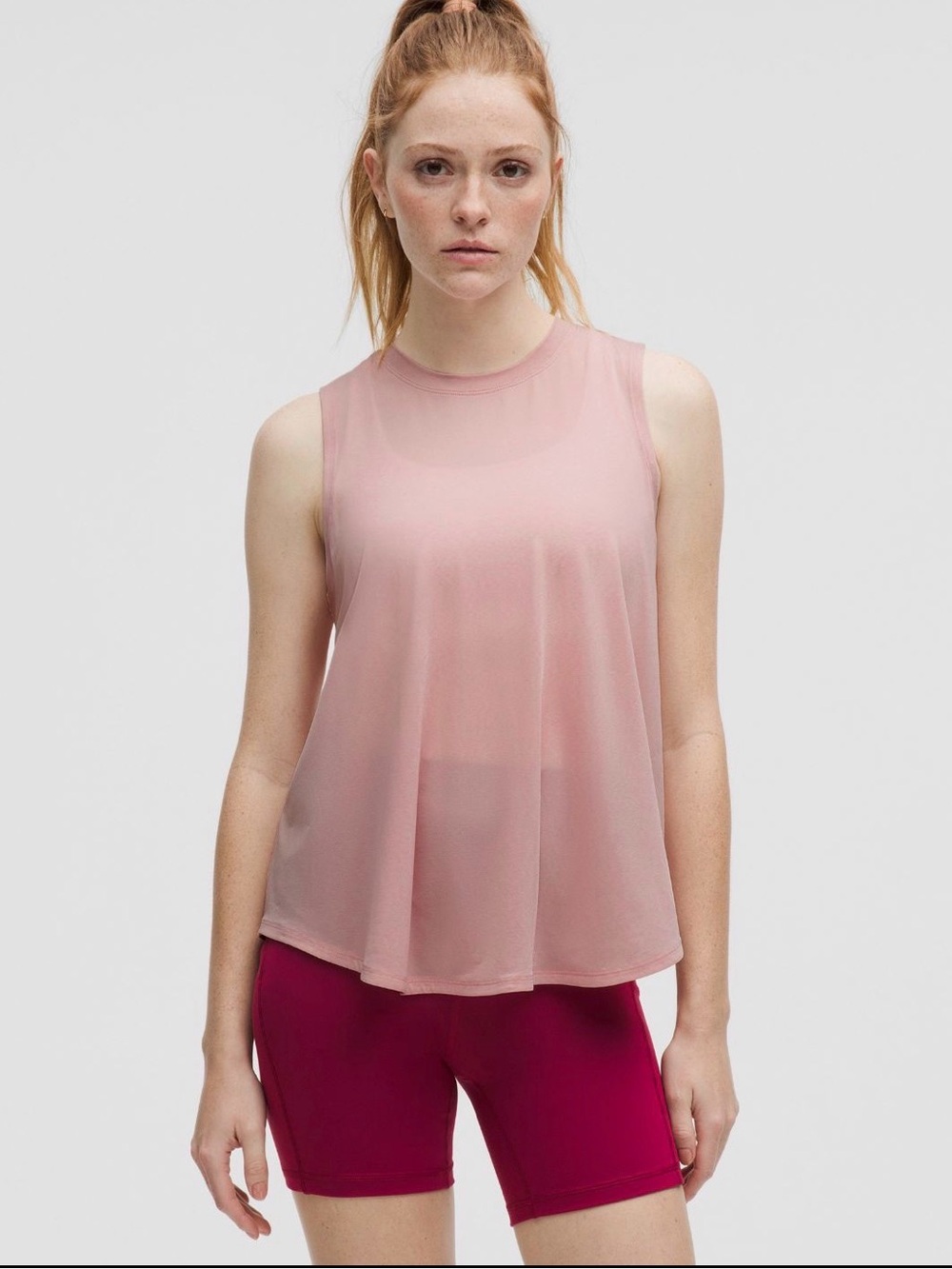NWT Lululemon Lightweight Split-Back Training Tank in Pink Haze